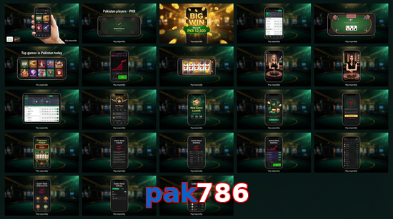 Main screen of Pak786 bet page for PK players